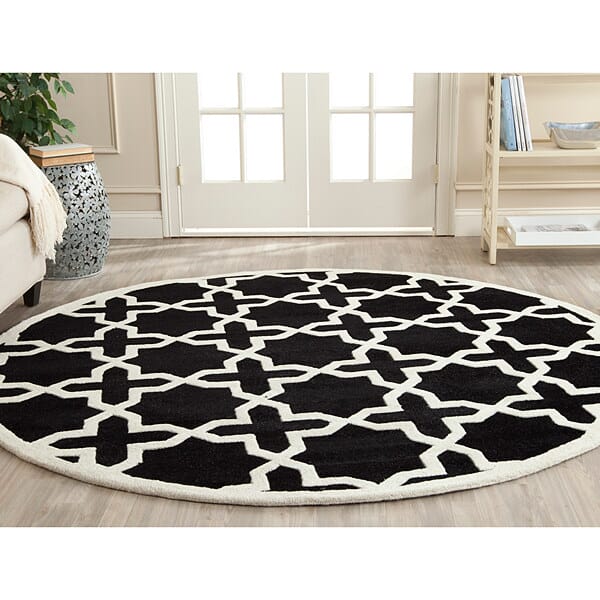 Safavieh Chatham Cht732K Black / Ivory Rugs - Safavieh - cht732k - 7sq