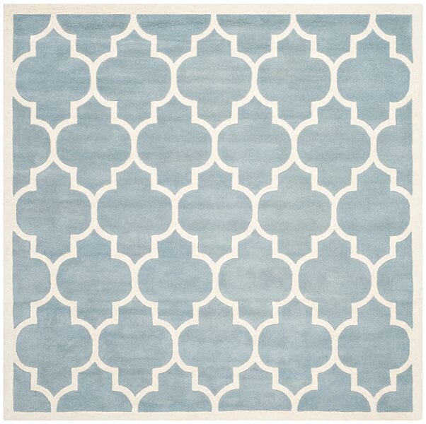 Safavieh Chatham Cht733B Blue / Ivory Rugs - Safavieh - cht733b - 4sq