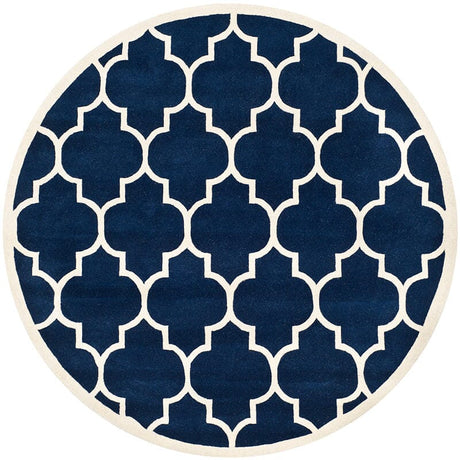 Safavieh Chatham Cht733C Dark Blue / Ivory Rugs - Safavieh - cht733c - 4r