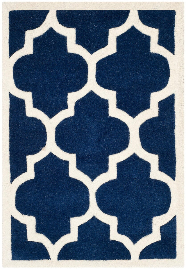 Safavieh Chatham Cht733C Dark Blue / Ivory Rugs - Safavieh - cht733c - 4r