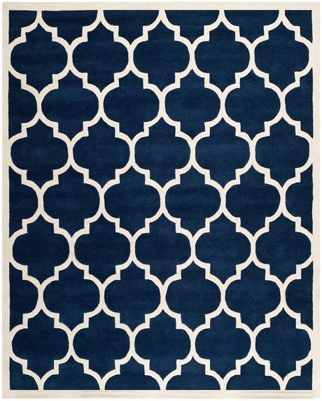 Safavieh Chatham Cht733C Dark Blue / Ivory Rugs - Safavieh - cht733c - 4r