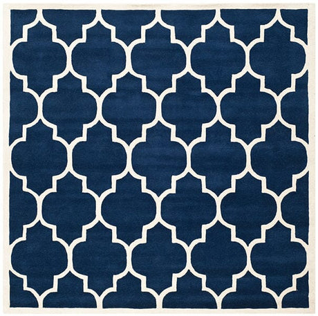 Safavieh Chatham Cht733C Dark Blue / Ivory Rugs - Safavieh - cht733c - 4sq