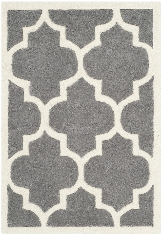 Safavieh Chatham Cht733D Dark Grey / Ivory Rugs - Safavieh - cht733d - 4r