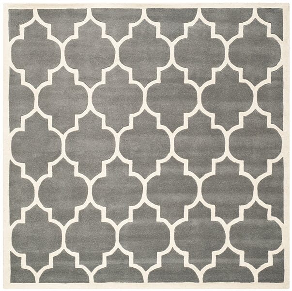 Safavieh Chatham Cht733D Dark Grey / Ivory Rugs - Safavieh - cht733d - 4sq