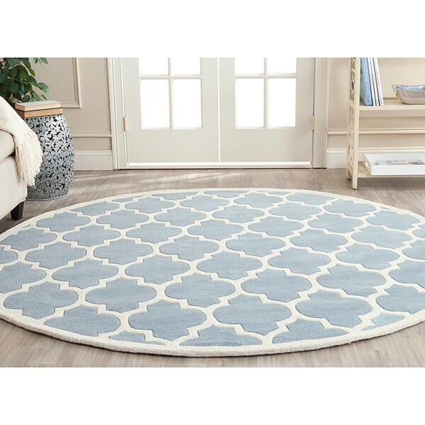 Safavieh Chatham Cht734B Blue / Ivory Rugs - Safavieh - cht734b - 7sq