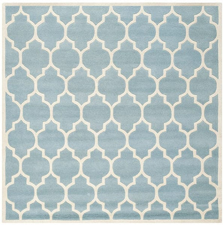 Safavieh Chatham Cht734B Blue / Ivory Rugs - Safavieh - cht734b - 7sq