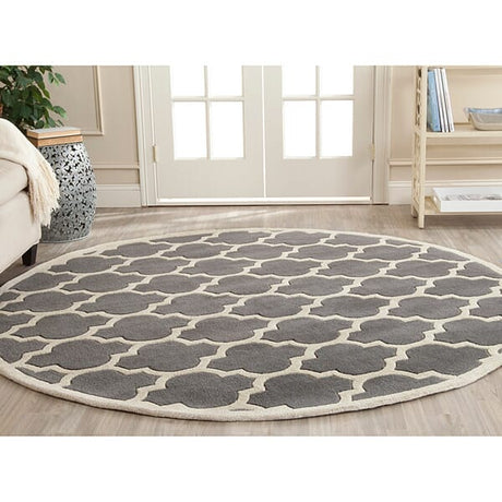 Safavieh Chatham Cht734D Dark Grey / Ivory Rugs - Safavieh - cht734d - 5sq