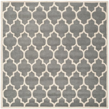 Safavieh Chatham Cht734D Dark Grey / Ivory Rugs - Safavieh - cht734d - 5sq