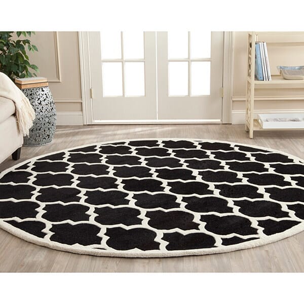 Safavieh Chatham Cht734K Black / Ivory Rugs - Safavieh - cht734k - 7sq