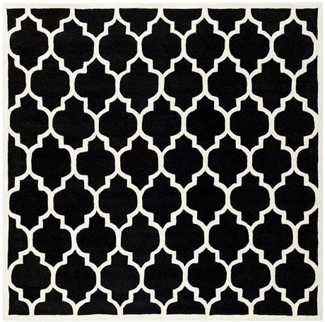 Safavieh Chatham Cht734K Black / Ivory Rugs - Safavieh - cht734k - 7sq