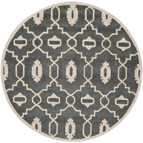 Safavieh Chatham Cht745D Dark Grey / Ivory Rugs - Safavieh - cht745d - 3r