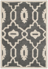 Safavieh Chatham Cht745D Dark Grey / Ivory Rugs - Safavieh - cht745d - 3r