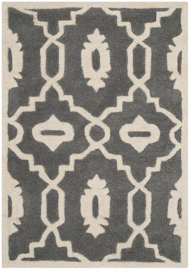 Safavieh Chatham Cht745D Dark Grey / Ivory Rugs - Safavieh - cht745d - 3r