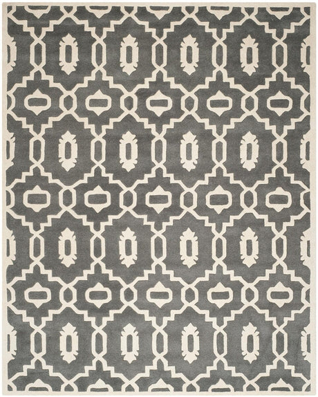 Safavieh Chatham Cht745D Dark Grey / Ivory Rugs - Safavieh - cht745d - 3r