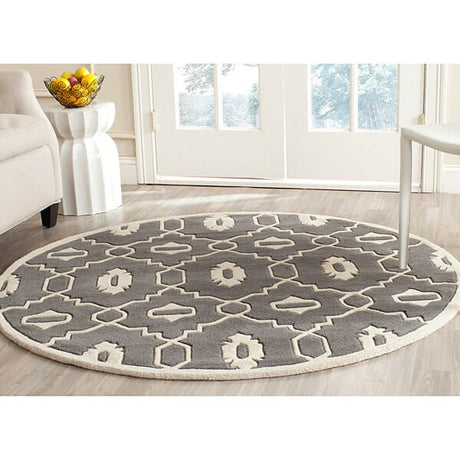 Safavieh Chatham Cht745D Dark Grey / Ivory Rugs - Safavieh - cht745d - 3sq