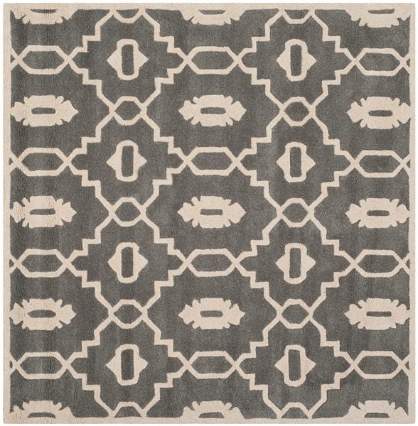 Safavieh Chatham Cht745D Dark Grey / Ivory Rugs - Safavieh - cht745d - 3sq