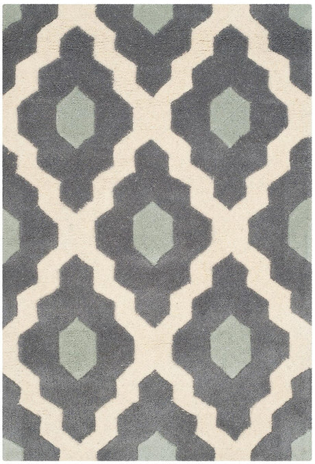 Safavieh Chatham Cht748D Dark Grey / Ivory Rugs - Safavieh - cht748d - 3r