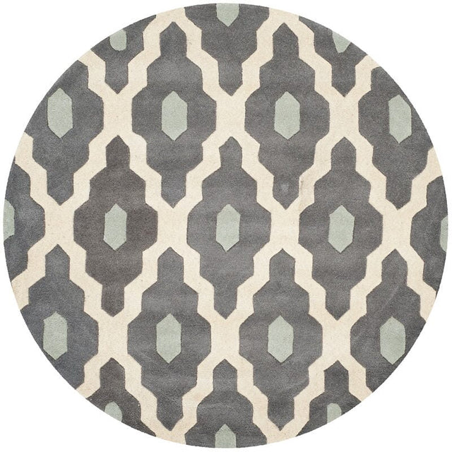 Safavieh Chatham Cht748D Dark Grey / Ivory Rugs - Safavieh - cht748d - 3r