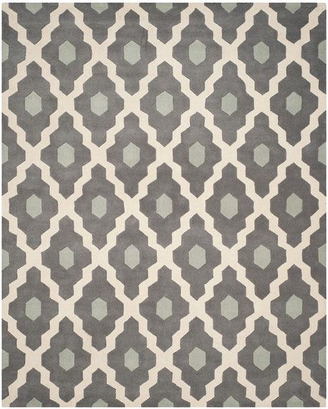 Safavieh Chatham Cht748D Dark Grey / Ivory Rugs - Safavieh - cht748d - 3r