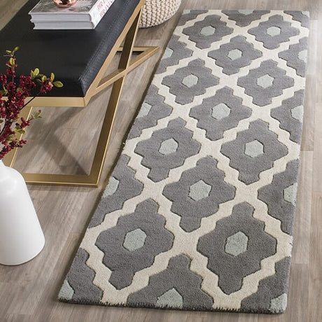 Safavieh Chatham Cht748D Dark Grey / Ivory Rugs - Safavieh - cht748d - 3r