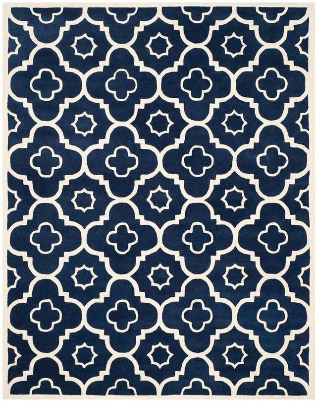 Safavieh Chatham Cht750C Dark Blue / Ivory Rugs - Safavieh - cht750c - 3r