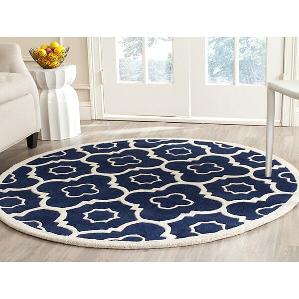 Safavieh Chatham Cht750C Dark Blue / Ivory Rugs - Safavieh - cht750c - 3sq