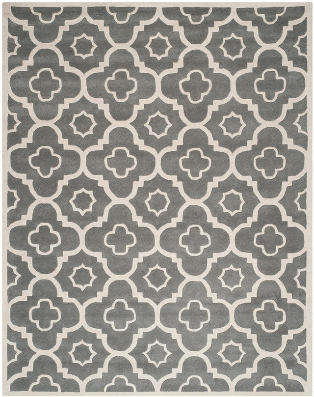 Safavieh Chatham Cht750D Dark Grey / Ivory Rugs - Safavieh - cht750d - 3r