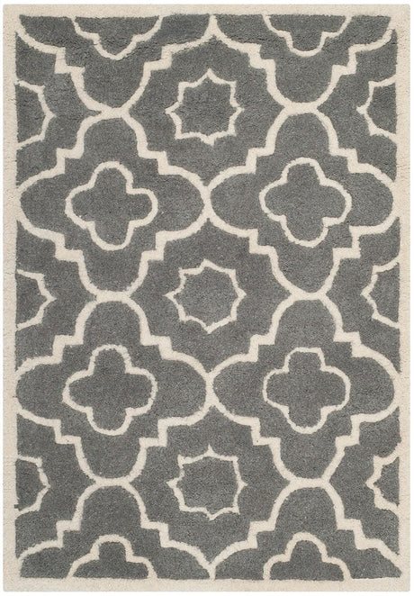 Safavieh Chatham Cht750D Dark Grey / Ivory Rugs - Safavieh - cht750d - 3r