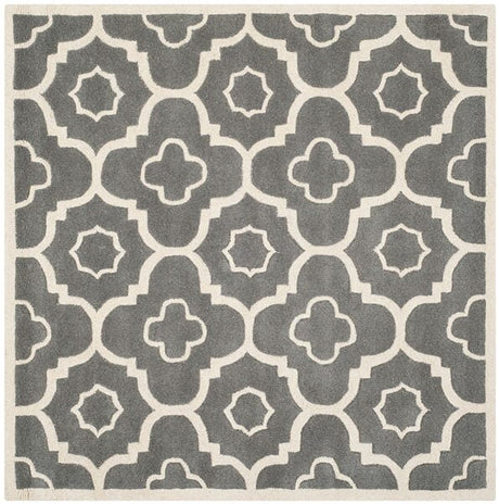 Safavieh Chatham Cht750D Dark Grey / Ivory Rugs - Safavieh - cht750d - 3sq