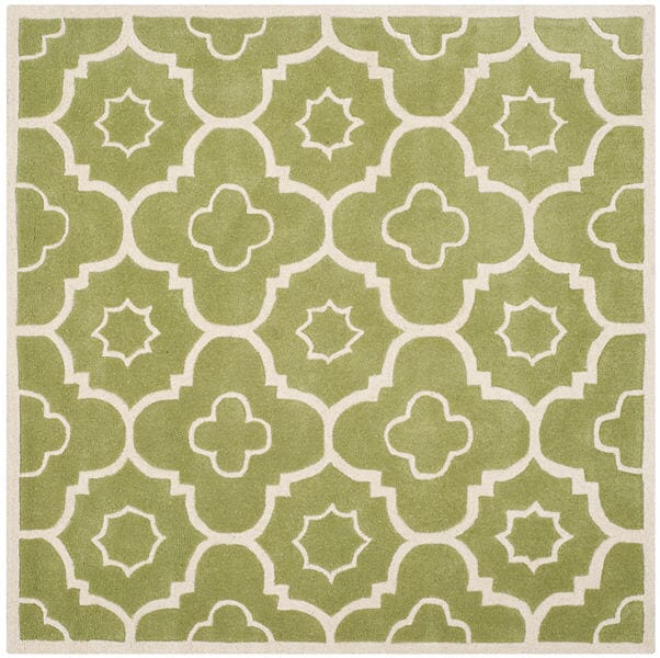 Safavieh Chatham Cht750N Green / Ivory Rugs - Safavieh - cht750n - 5sq