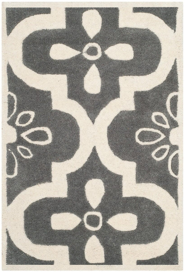 Safavieh Chatham Cht751D Dark Grey / Ivory Rugs - Safavieh - cht751d - 5r