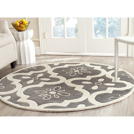 Safavieh Chatham Cht751D Dark Grey / Ivory Rugs - Safavieh - cht751d - 5sq