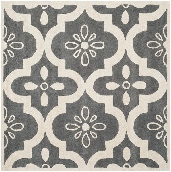 Safavieh Chatham Cht751D Dark Grey / Ivory Rugs - Safavieh - cht751d - 5sq