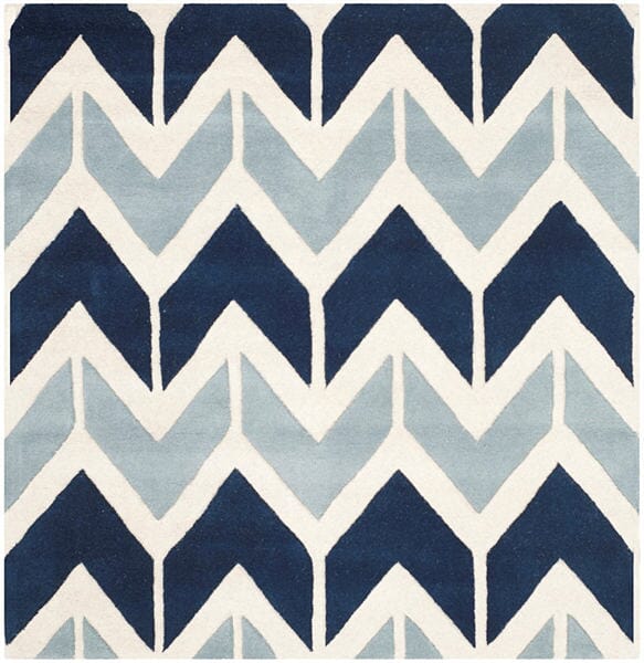 Safavieh Chatham Cht756N Dark Blue / Light Blue Rugs - Safavieh - cht756n - 5sq