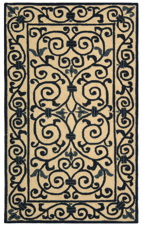 Safavieh Chelsea hk11i Ivory / Dark Blue Rugs - Safavieh - hk11i - 5ov