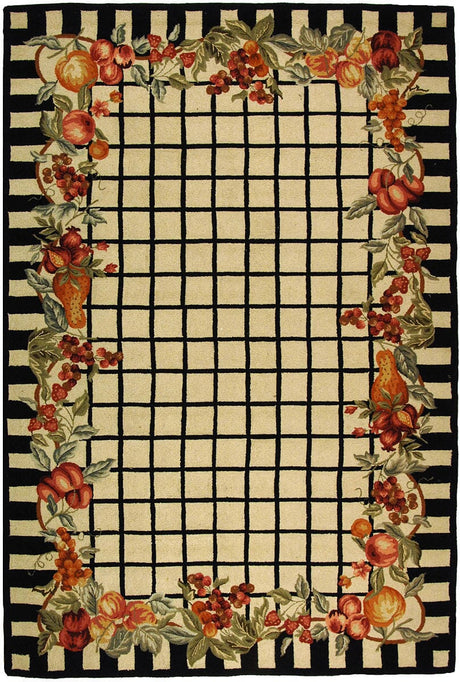 Safavieh Chelsea hk125a Ivory / Black Rugs - Safavieh - hk125a - 3r