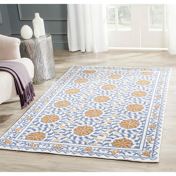 Safavieh Chelsea hk150a Ivory / Blue Rugs - Safavieh - hk150a - 0