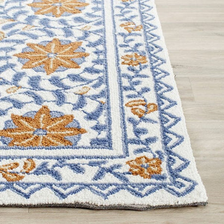 Safavieh Chelsea hk150a Ivory / Blue Rugs - Safavieh - hk150a - 0