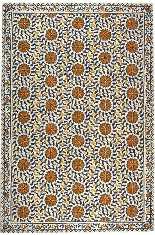 Safavieh Chelsea hk150a Ivory / Blue Rugs - Safavieh - hk150a - 12