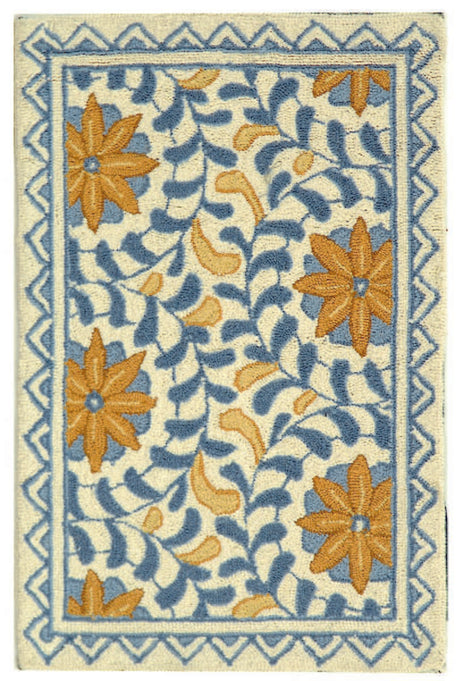 Safavieh Chelsea hk150a Ivory / Blue Rugs - Safavieh - hk150a - 16