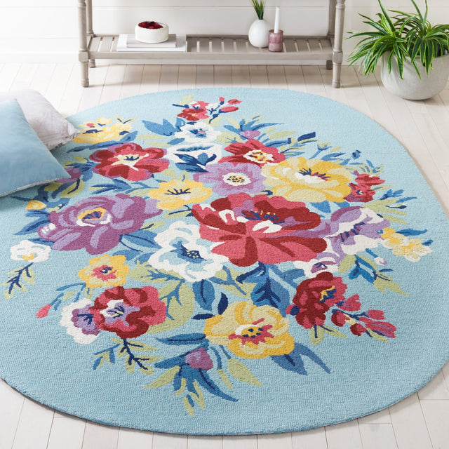 Safavieh Chelsea Hk219M Blue/Rose Rug - Safavieh - hk219m - 3