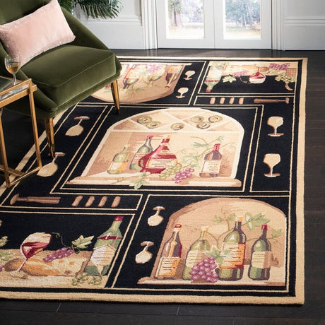 Safavieh Chelsea hk254b Black / Multi Rugs - Safavieh - hk254b - 0