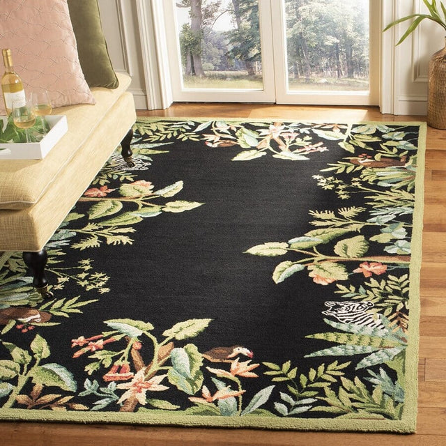 Safavieh Chelsea Hk295B Black / Green Rugs - Safavieh - hk295b - 2