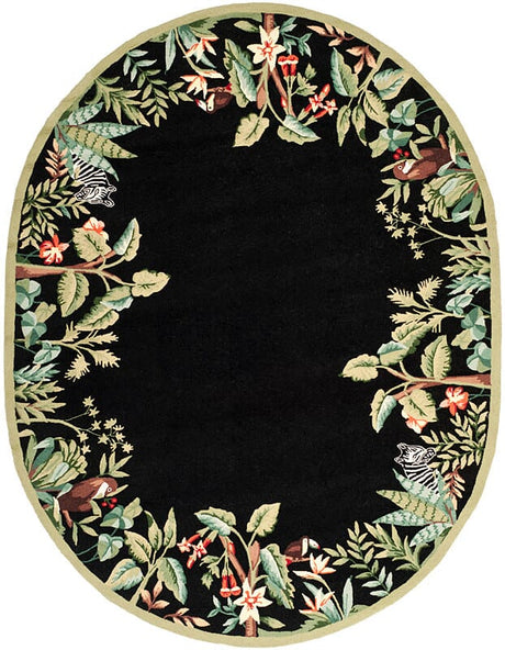 Safavieh Chelsea Hk295B Black / Green Rugs - Safavieh - hk295b - 5ov