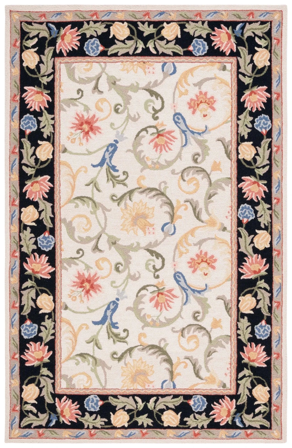 Safavieh Chelsea 3'-9" x 5'-9" Rug in Ivory / Black