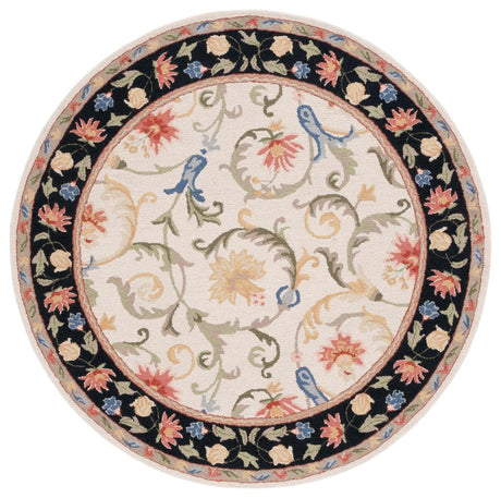 Safavieh Chelsea 5'-6" x 5'-6" Rug in Ivory / Black