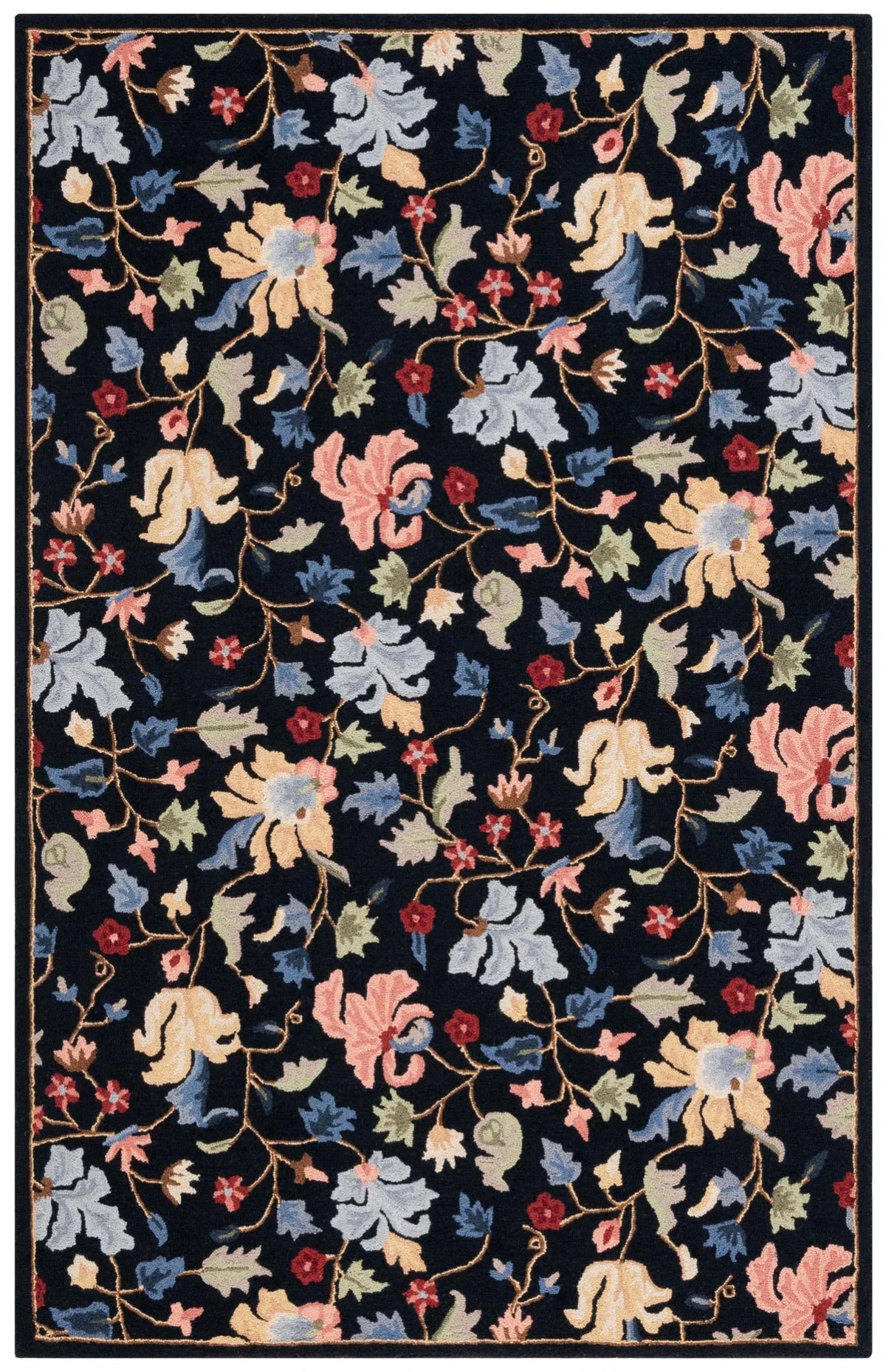 Safavieh Chelsea 4'-0" x 6'-0" Rug in Black / Red