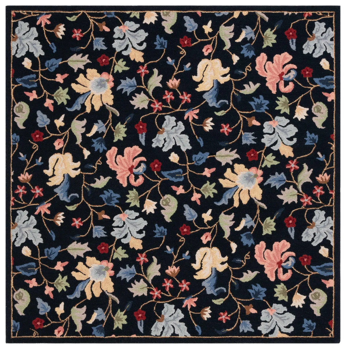 Safavieh Chelsea 6'-0" x 6'-0" Rug in Black / Red