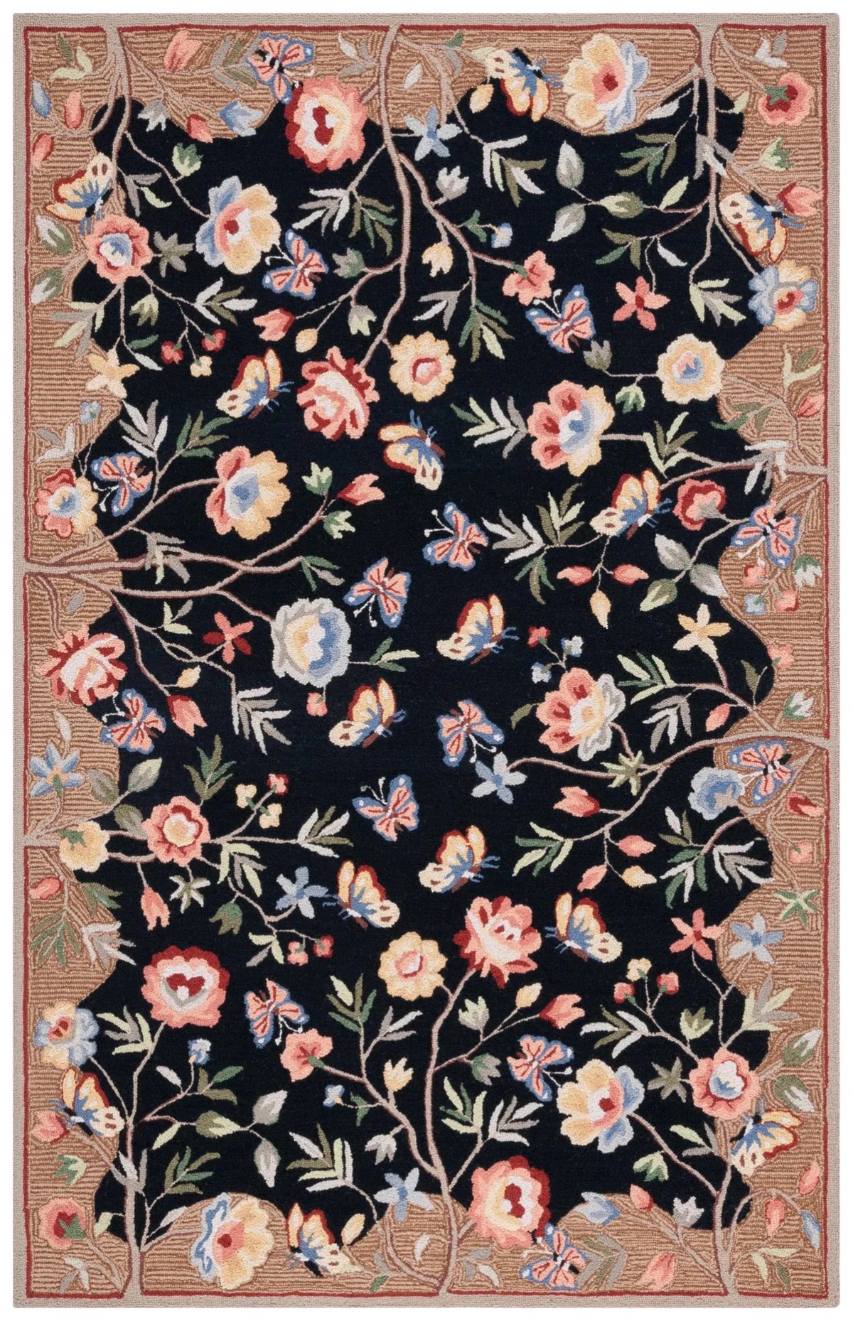 Safavieh Chelsea 4'-0" x 6'-0" Rug in Black / Brown