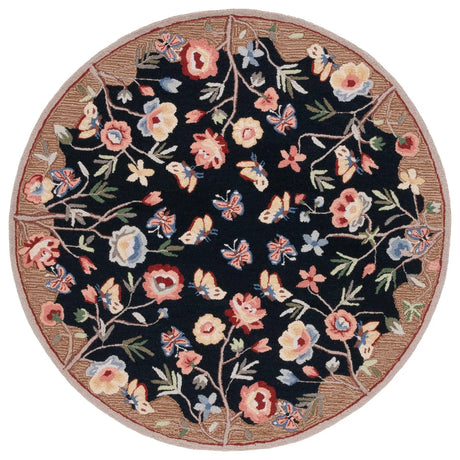 Safavieh Chelsea 5'-6" x 5'-6" Rug in Black / Brown